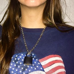 Lock and chain necklace